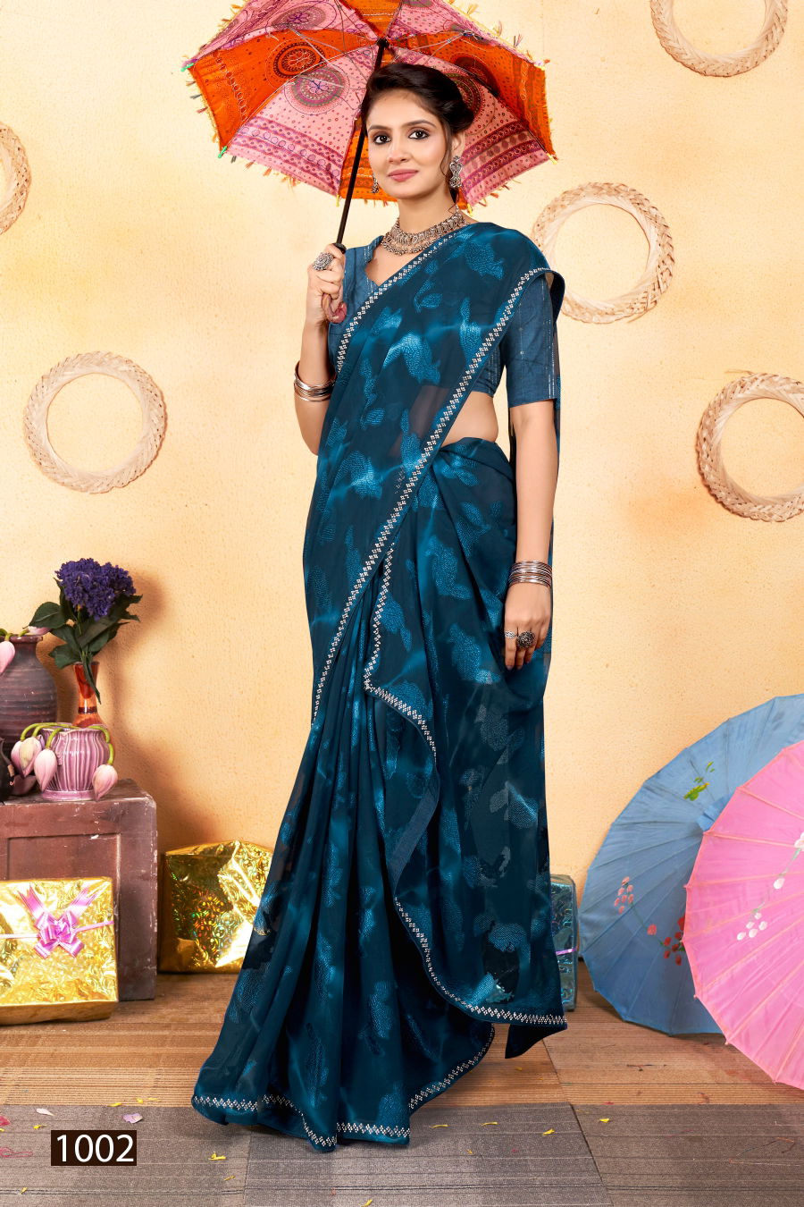 Saroj Ruhani Fancy Fabric Saree Catalog
